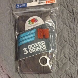 Fruit of the Loom Boys Gray And Blue Boxer Briefs 3 Pack​​